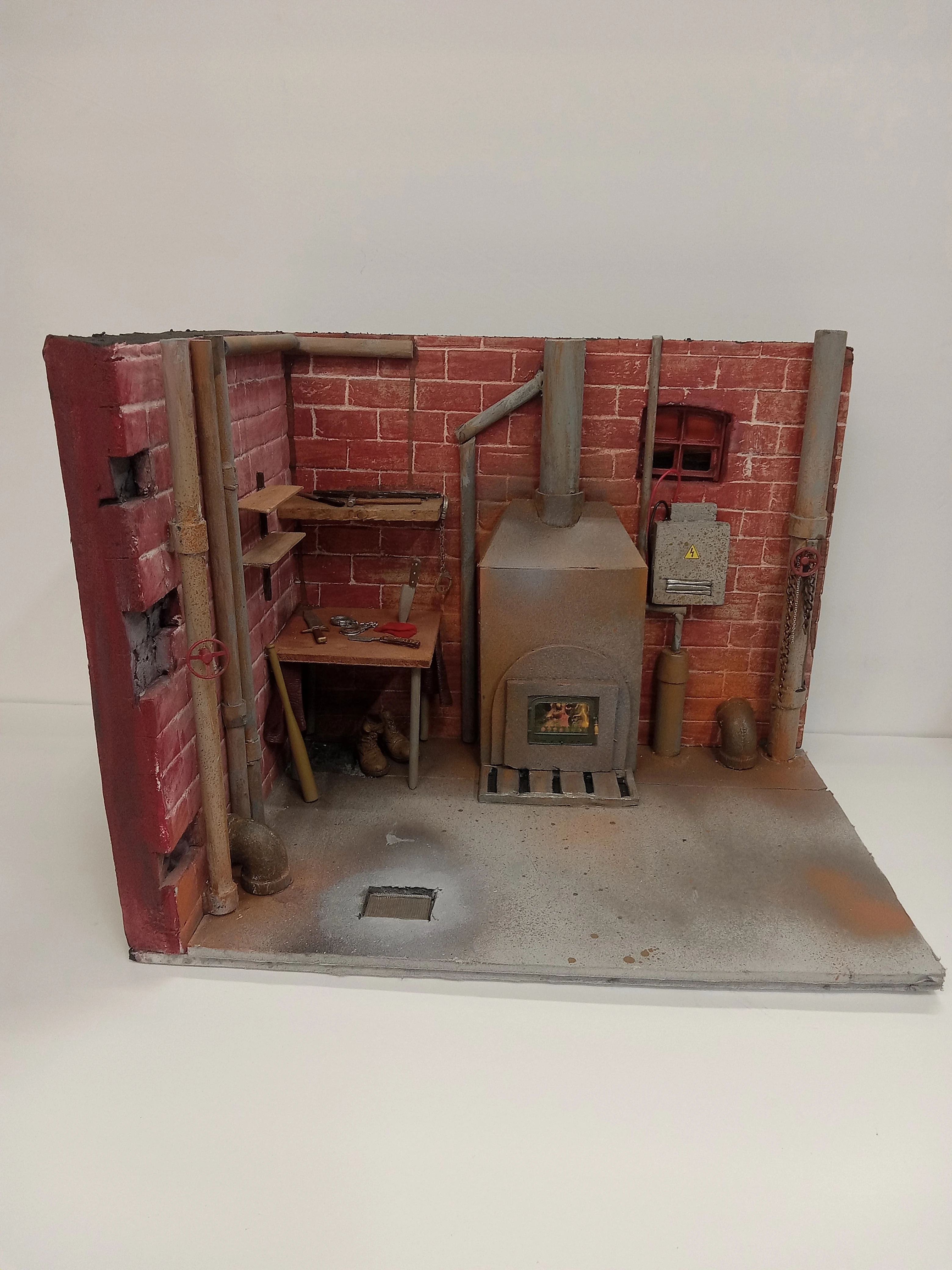 A Nightmare on Elm Street Boiler Room Diorama for 7 Inch Figures